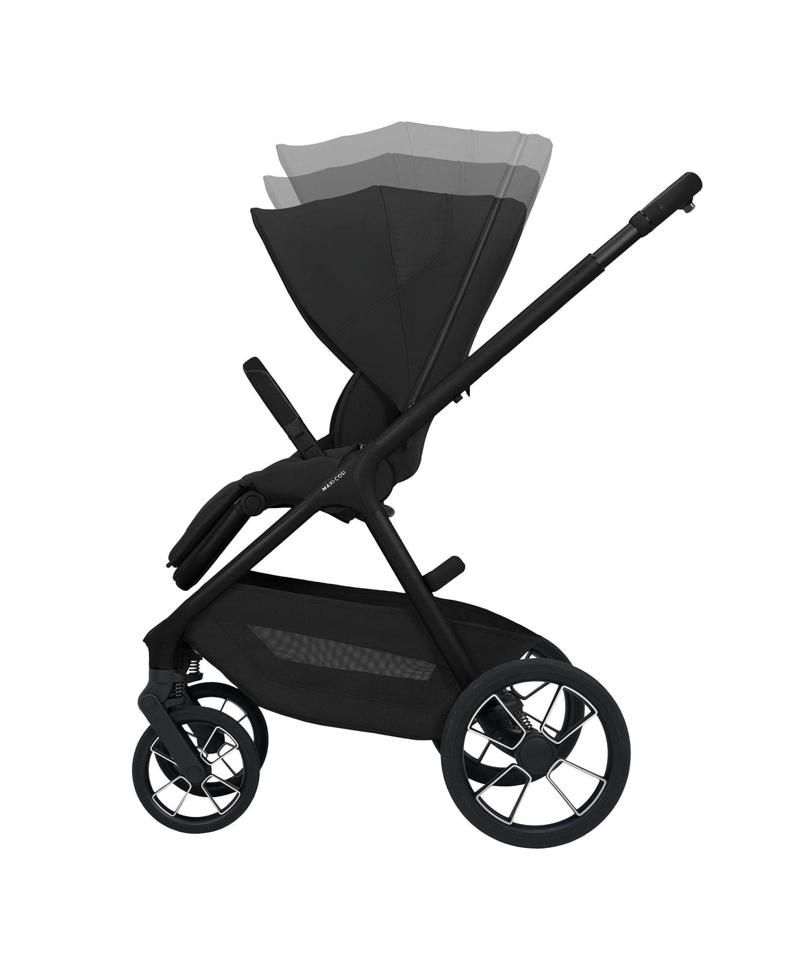 Height-adjustable push bar for comfortable strolling