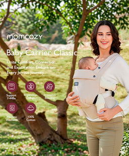 Momcozy Baby Carriers Momcozy Baby Carrier 3M+ Cotton - Khaki