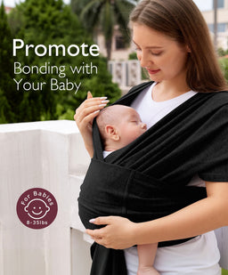 Momcozy Baby Carriers Momcozy Baby Wrap Baby Carrier - Black