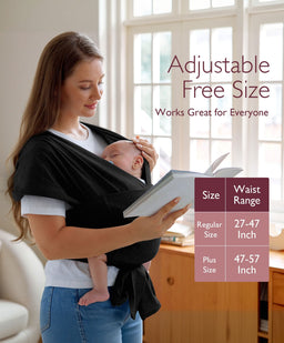 Momcozy Baby Carriers Momcozy Baby Wrap Baby Carrier - Black