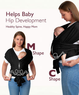 Momcozy Baby Carriers Momcozy Baby Wrap Baby Carrier - Black