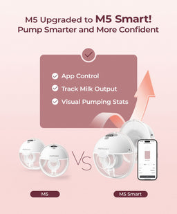 Momcozy Breastfeeding Momcozy M5 Smart Wearable Electric Single Breast Pump - Grey