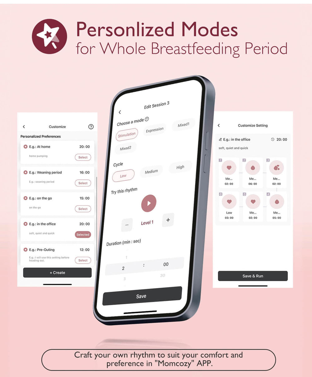 Momcozy Breastfeeding Momcozy M9 Single Breast Pump - White/Pink