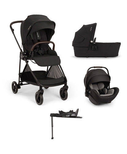 Nuna Nuna IXXA Next Pushchair Bundle with ARRA Flex Car Seat & BASE Curv Base - Caviar