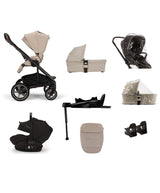 Nuna Pushchairs Nuna Mixx Next Pushchair 4 Piece Travel Bundle with ARRA Next Car Seat & Base - Biscotti