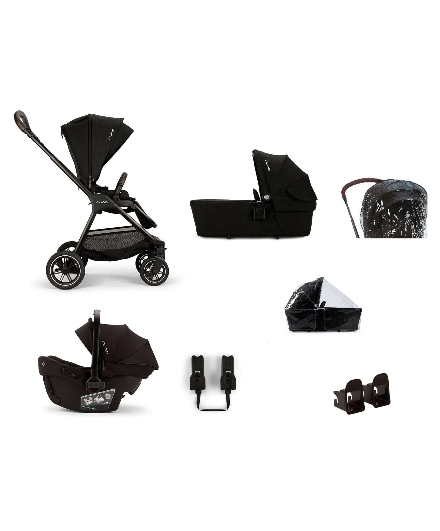 nuna triv ブラック Nuna Triv Next Travel System with Todl/Cari Car Seat and ISOFIX