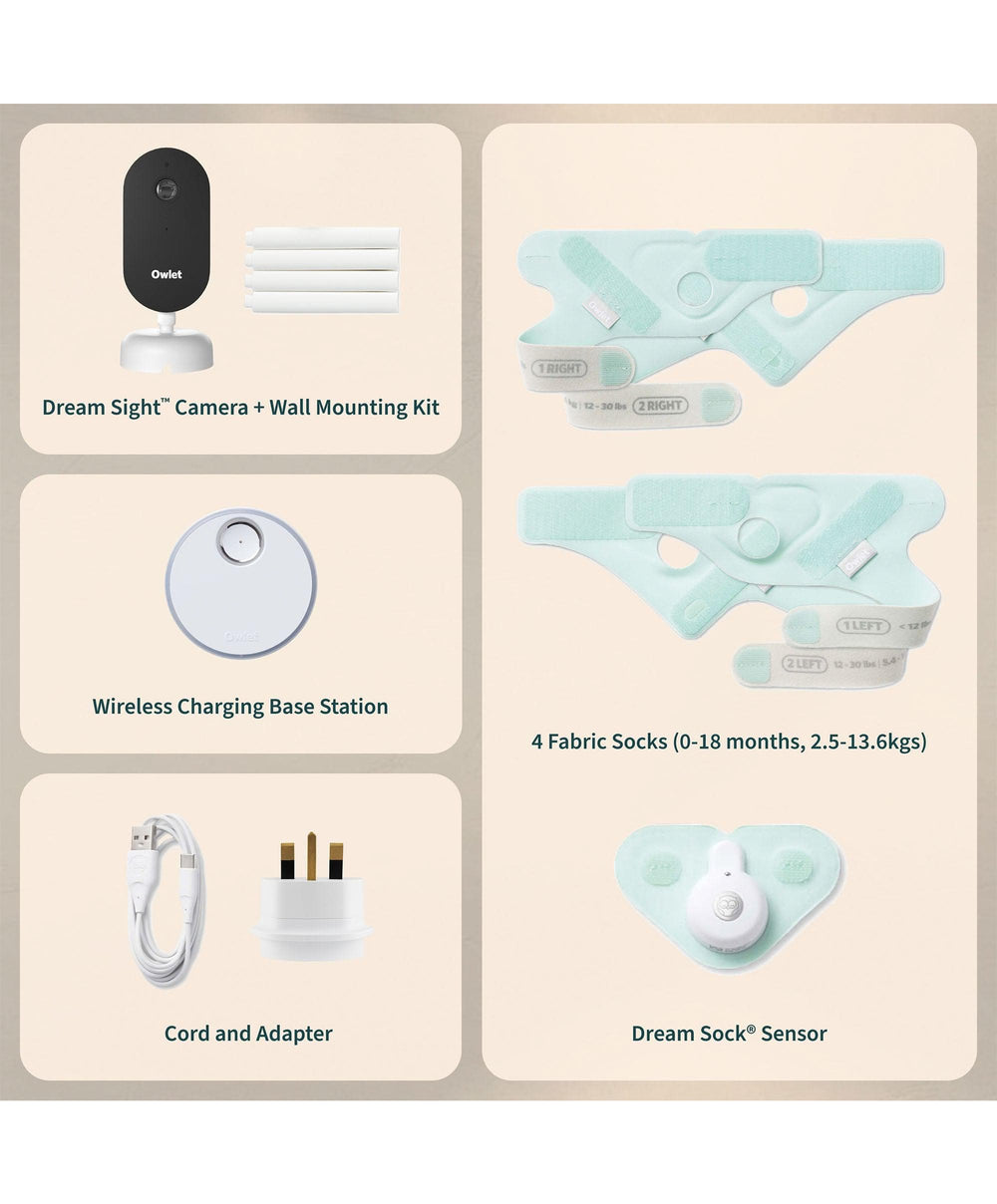 Owlet Baby Monitors Owlet Dream Duo Sock &amp; Sight - Mint