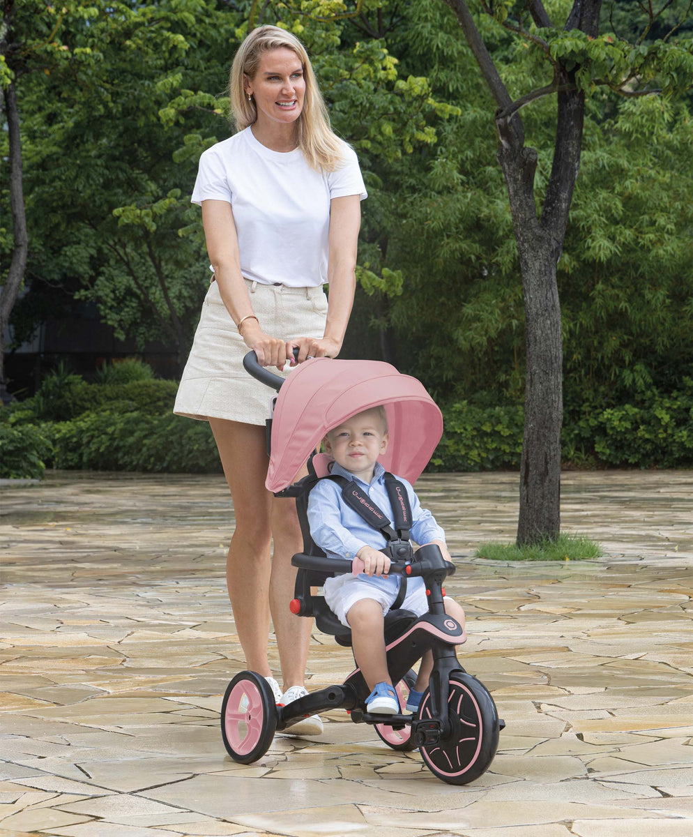 Globber Explorer Foldable 4-in-1 Trike - Pastel Pink – Mamas & Papas UK