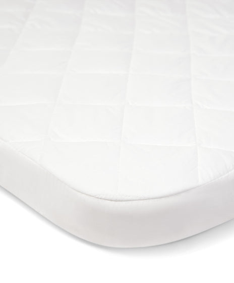 Lua Bedside Crib Mattress Protector - White