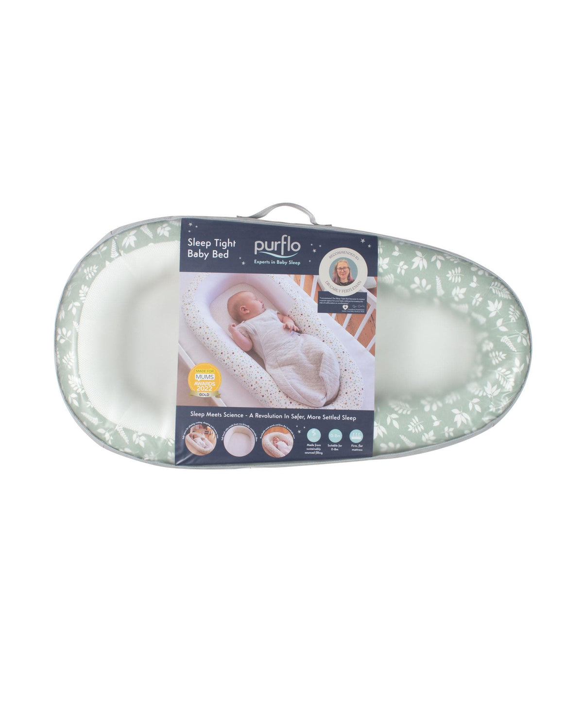 Purflo Sleep Tight Baby Bed Fern Mamas & Papas UK