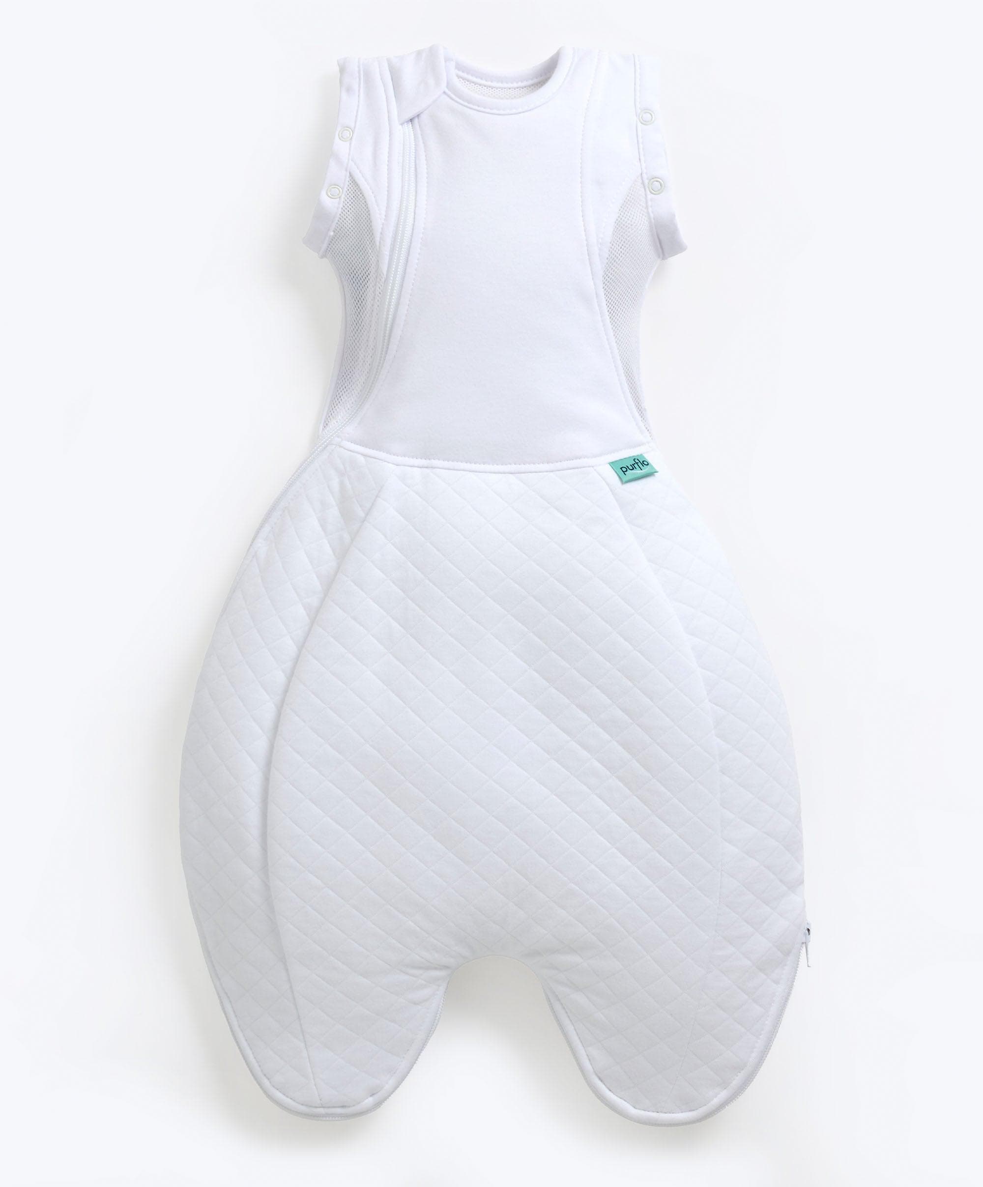 Purflo Swaddle to Sleepbag 0-4 Months Tog) White – Mamas