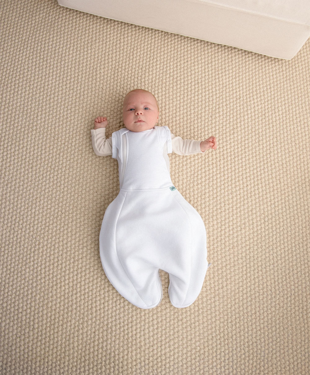 Purflo Dreampod Sleep Bags &amp; Swaddling Purflo Swaddle to Sleepbag 0-4 Months (2.5 Tog) - White
