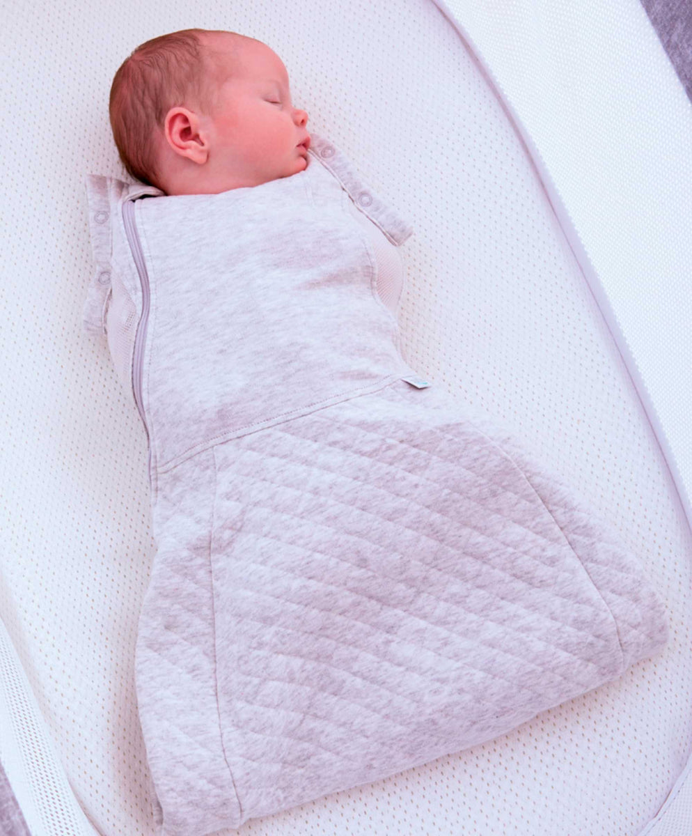 Purflo Swaddle to Sleepbag 2.5 Tog (04m) Grey Mamas & Papas UK