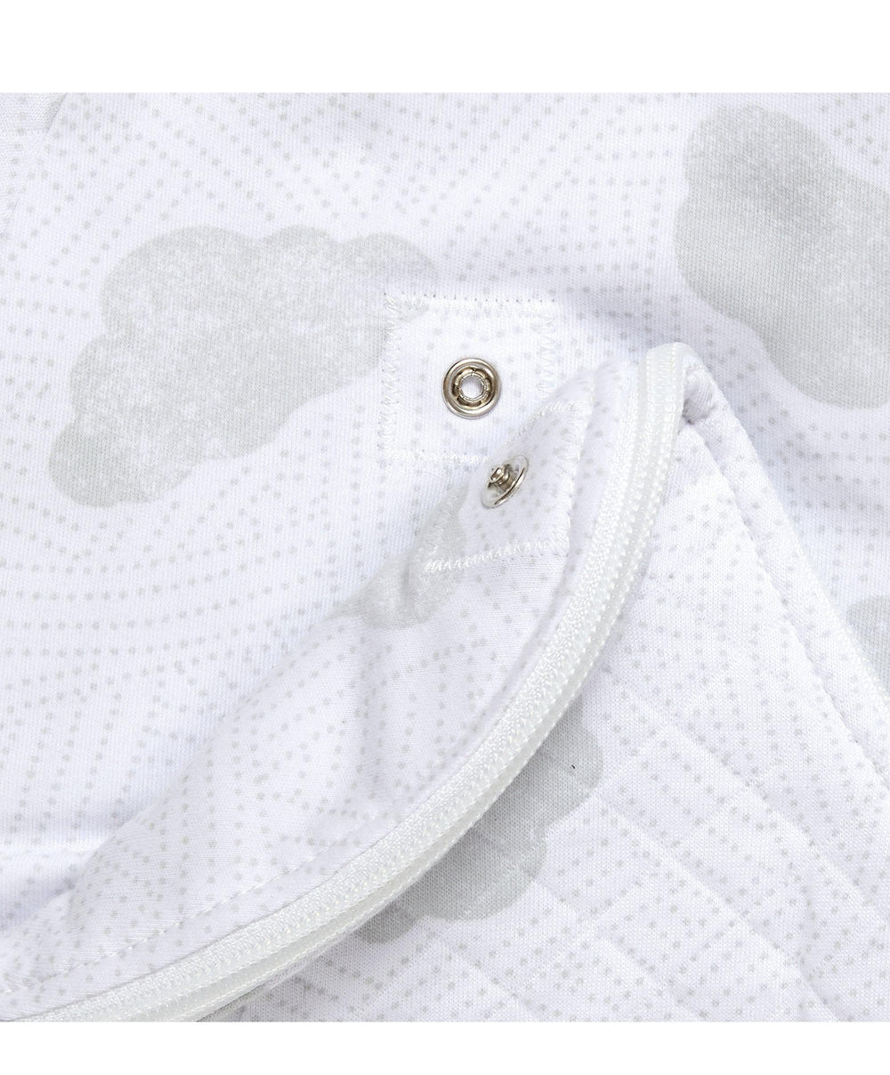 Purflo Purflo Swaddle to Sleep Bag 0-4 Months (2.5 Tog) - Cotton Clouds