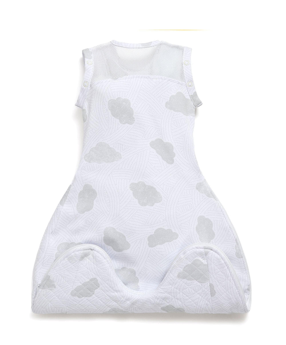 Purflo Purflo Swaddle to Sleep Bag 0-4 Months (2.5 Tog) - Cotton Clouds