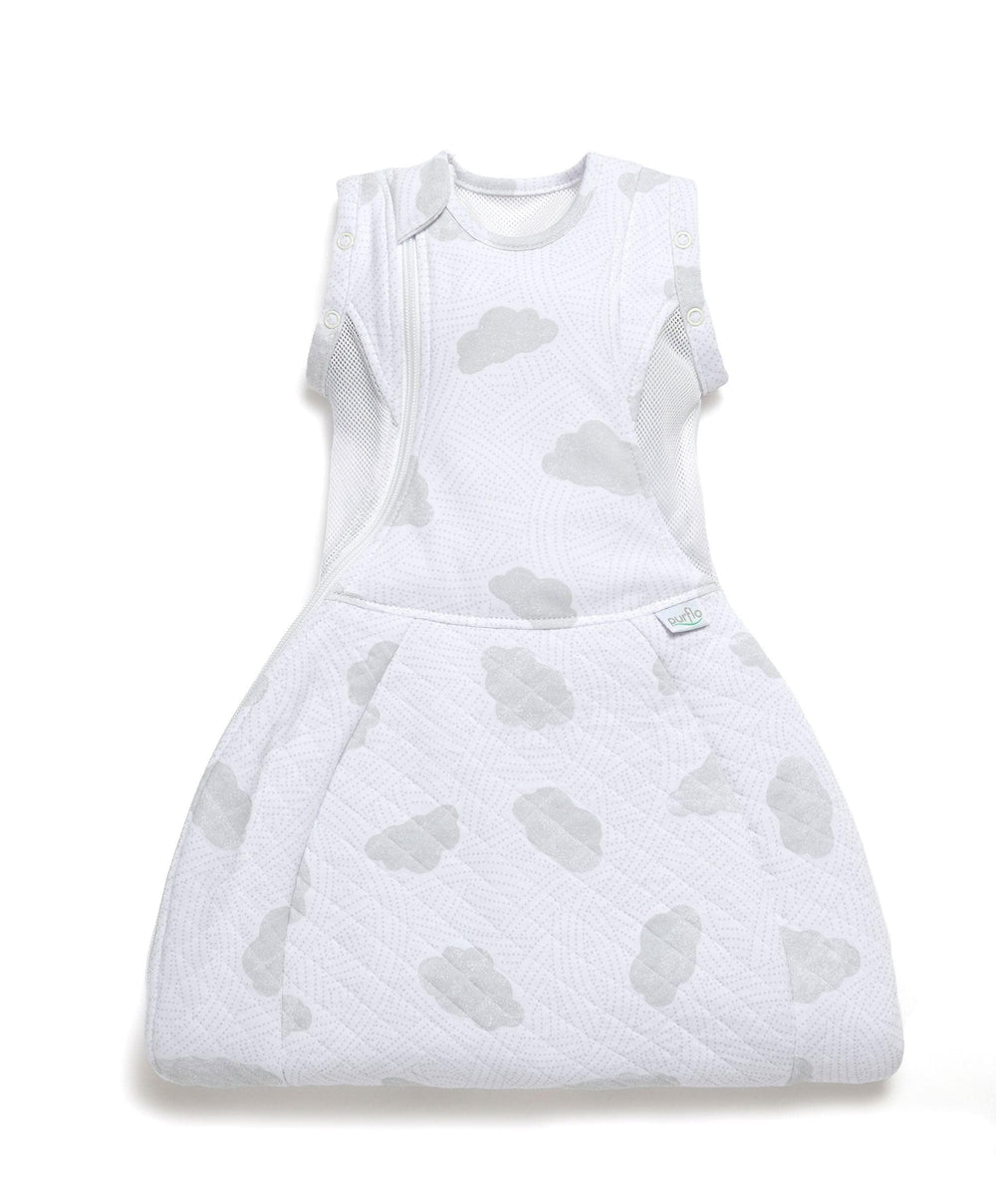 Purflo Purflo Swaddle to Sleep Bag 0-4 Months (2.5 Tog) - Cotton Clouds