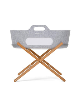 Snuz Moses Baskets SnuzBaskit Light Grey Moses Basket & Natural Stand - Light Grey/ Natural