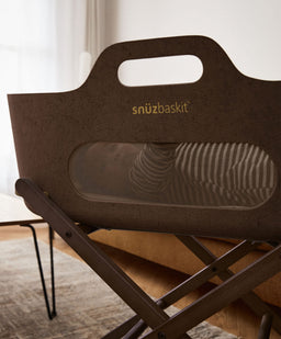 Snuz Moses Baskets SnuzBaskit Moses Basket & Stand - Chocolate/ Ebony