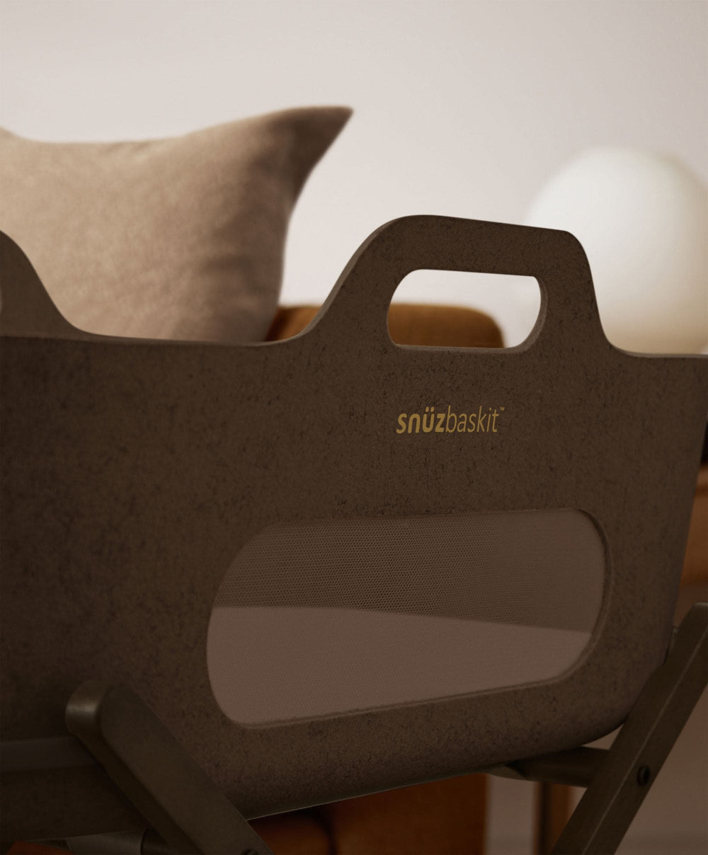 Snuz Moses Baskets SnuzBaskit Moses Basket &amp; Stand - Chocolate/ Ebony