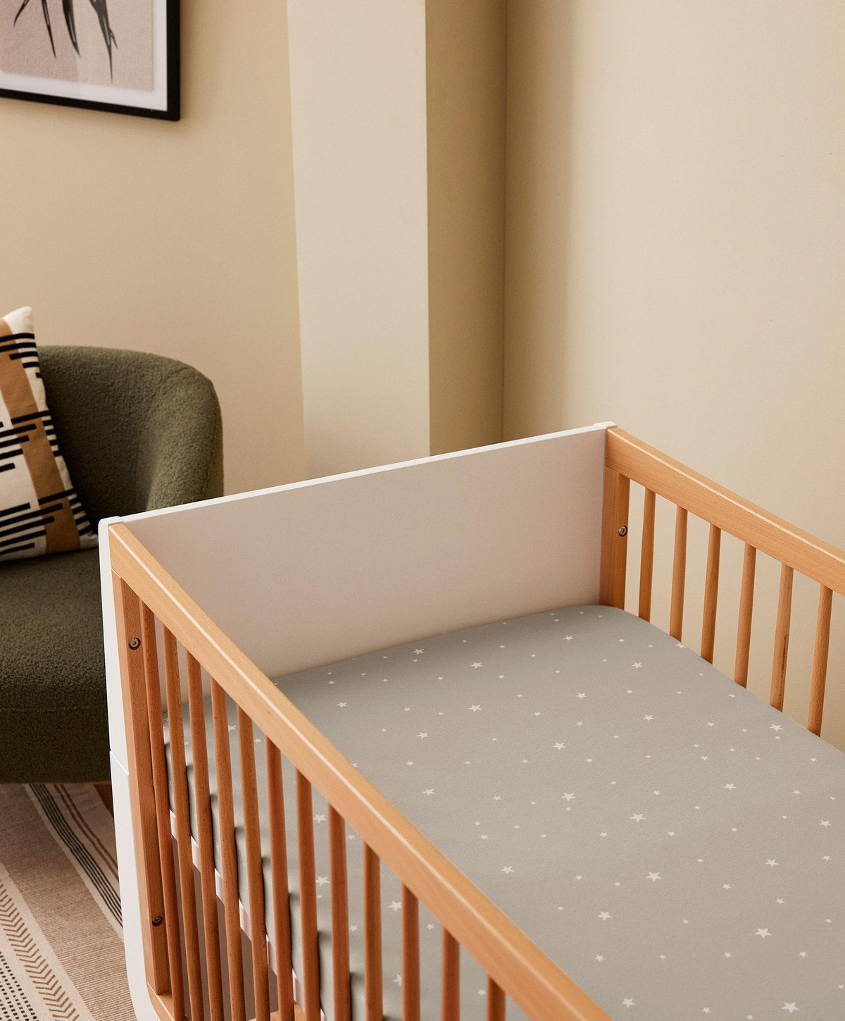Snuz Snüz Twin Pack Cot & Cotbed Sheets - Grey Star