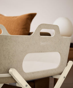 Snuz SnuzBaskit Barley Moses Basket & Cashmere Stand - Barley/Cashmere