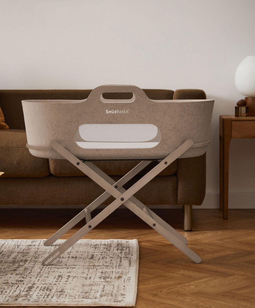 Snuz SnuzBaskit Mocha Moses Basket &amp; Stand