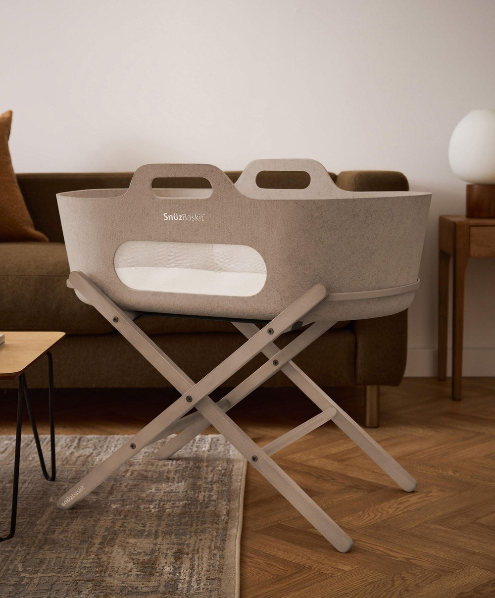 Snuz SnuzBaskit Mocha Moses Basket &amp; Stand