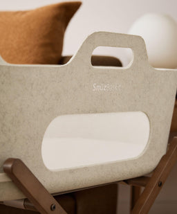 Snuz SnuzBaskit Moses Basket & Stand - Barley/Walnut