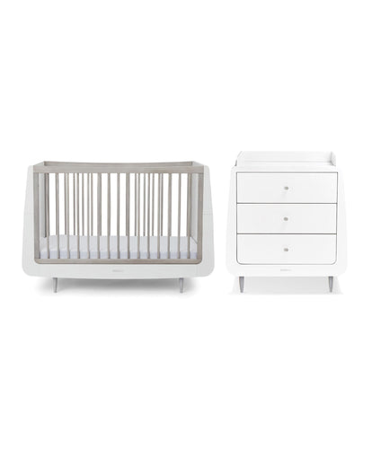 Snuz SnuzKot Cotbed & Changing Unit Set - Silver Birch