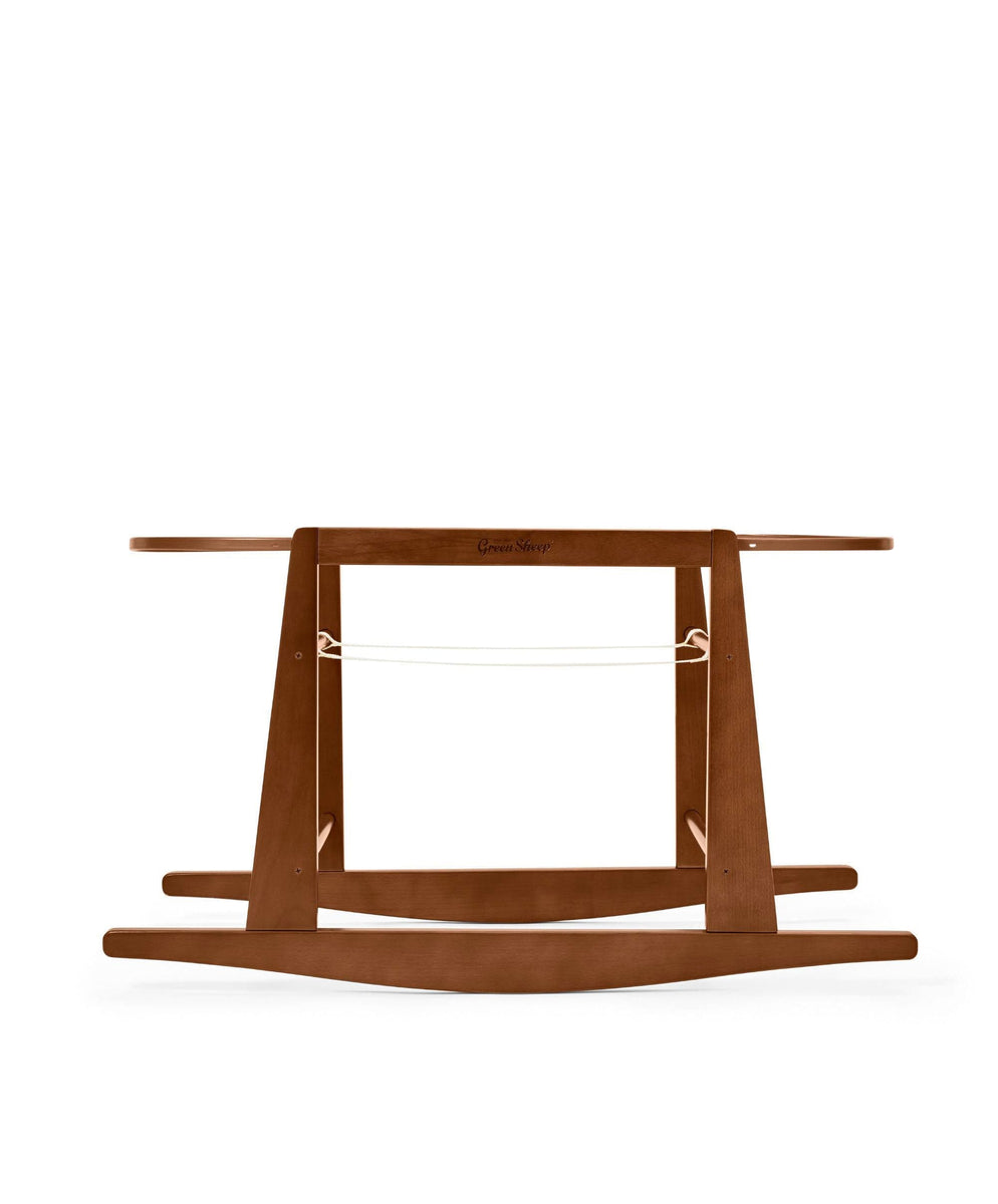 The Little Green Sheep Moses Basket Rocking Stand - Walnut – Mamas ...
