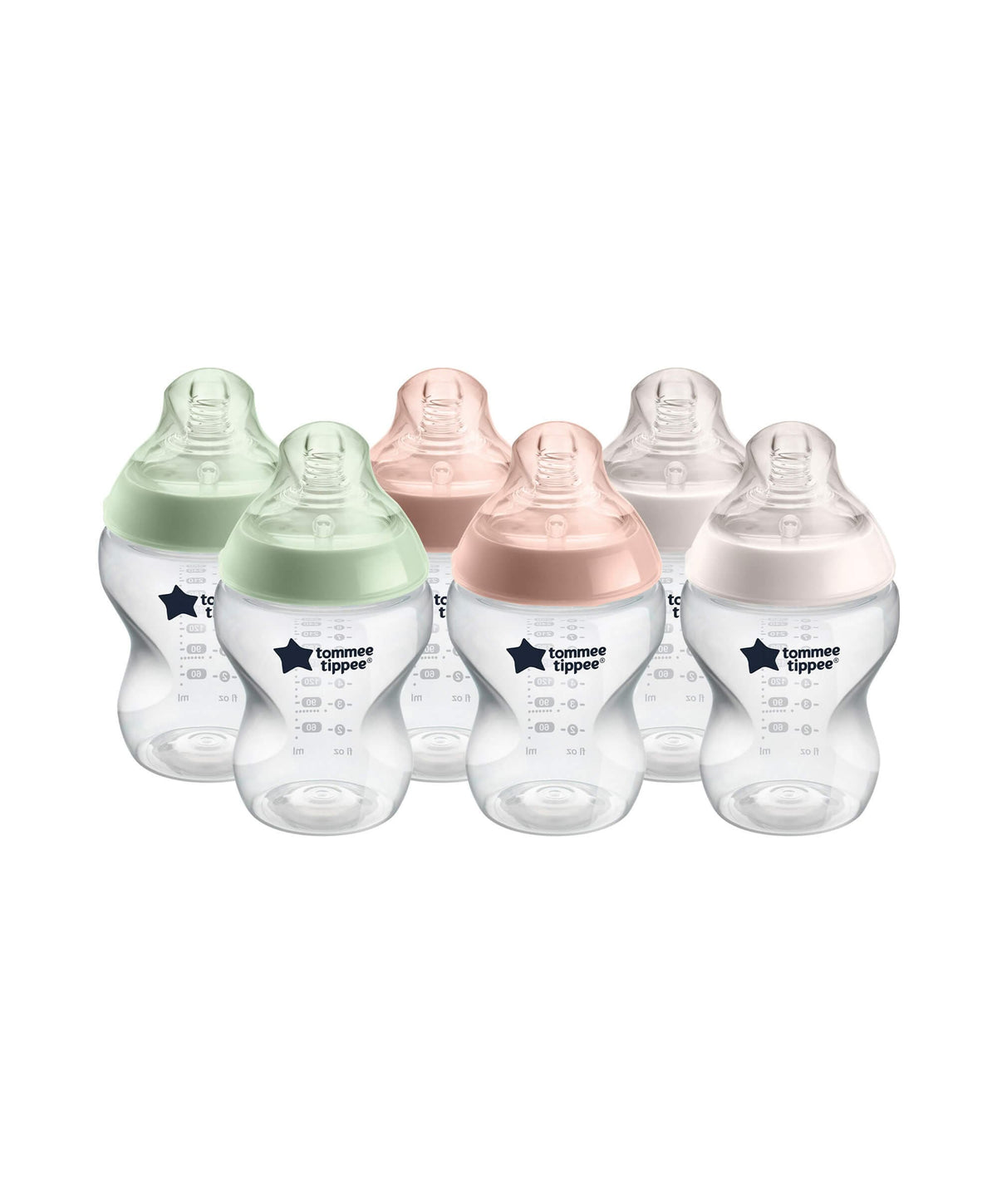 Tommee Tippee Closer to Nature 260ml Baby Bottles- Pack of 6