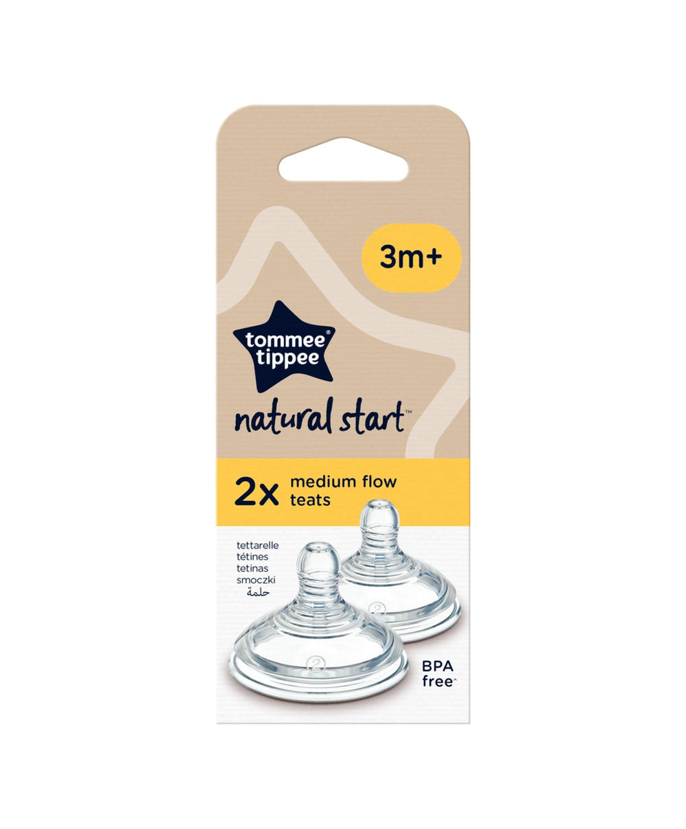 Tommee Tippee Bottle Feeding Tommee Tippee Natural Start Medium Flow Teat (Pack of 2)