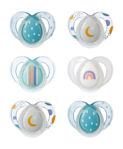 Tommee Tippee Bottle Feeding Tommee Tippee Night Time Soothers- Pack of 6
