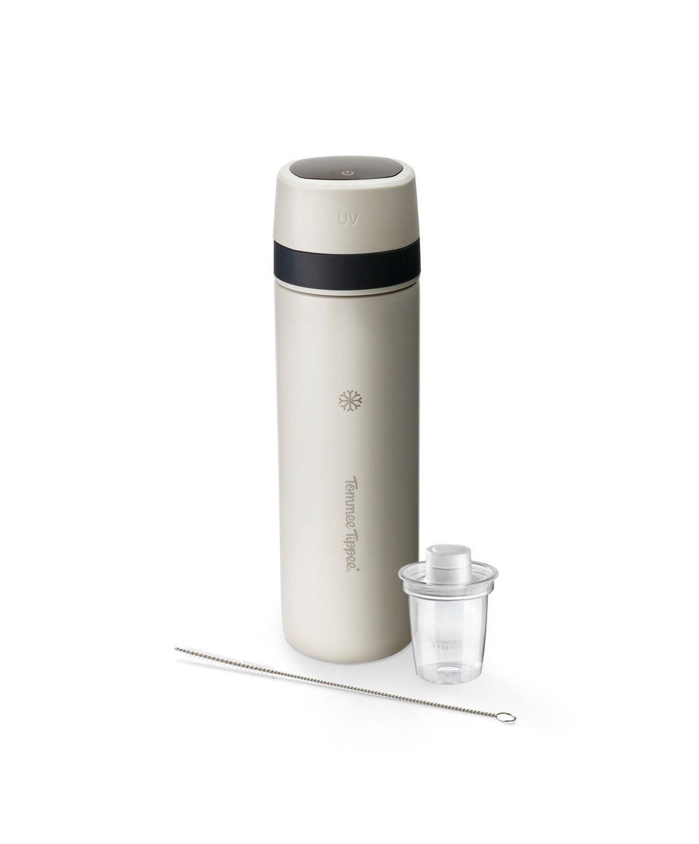 Tommee Tippee Bottle Feeding Tommee Tippee PrepGo Portable 2-in-1 Formula Feed Maker with Built-in UV Steriliser - white