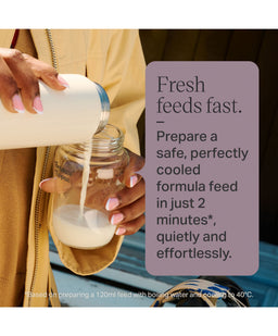 Tommee Tippee Bottle Feeding Tommee Tippee PrepGo Portable 2-in-1 Formula Feed Maker with Built-in UV Steriliser - white