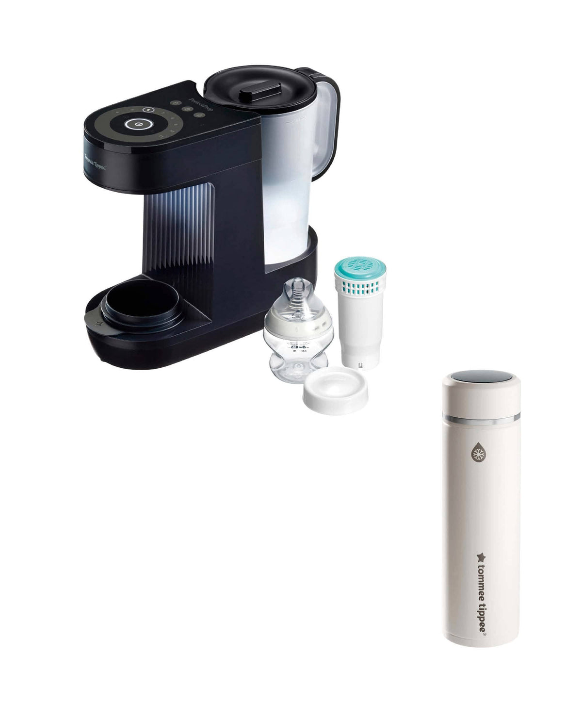 Tommee Tippee Tommee Tippee Perfect Prep Formula Feed Maker & GoPrep Formula Feed Maker Bundle - Slate