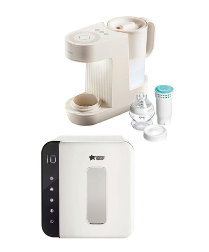 Tommee Tippee Tommee Tippee Perfect Prep Formula Feed Maker & Ultra UV 3-in-1 Electric Steriliser Bundle - Chalk