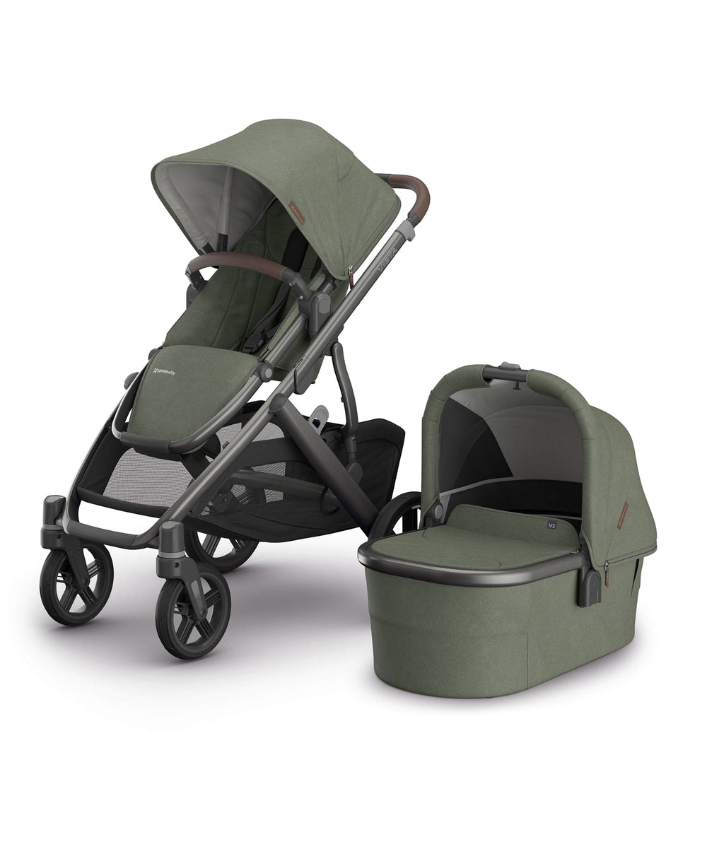Uppababy Pushchairs UPPAbaby Vista V3 Stroller &amp; Carrycot Bundle with Cybex Cloud T i-Size Rotating Baby Car Seat &amp; Base (5 Pieces) – Evelyn