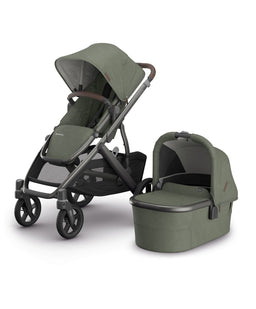 Uppababy Pushchairs UPPAbaby Vista V3 Stroller & Carrycot Bundle with Cybex Cloud T i-Size Rotating Baby Car Seat & Base (5 Pieces) – Evelyn