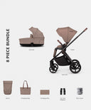 Venicci Pushchairs Venicci Claro 2in1 Essential Pushchair Bundle (8 Pieces) - Almond
