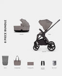 Venicci Pushchairs Venicci Claro 2in1 Essential Pushchair Bundle (8 Pieces) - Fog
