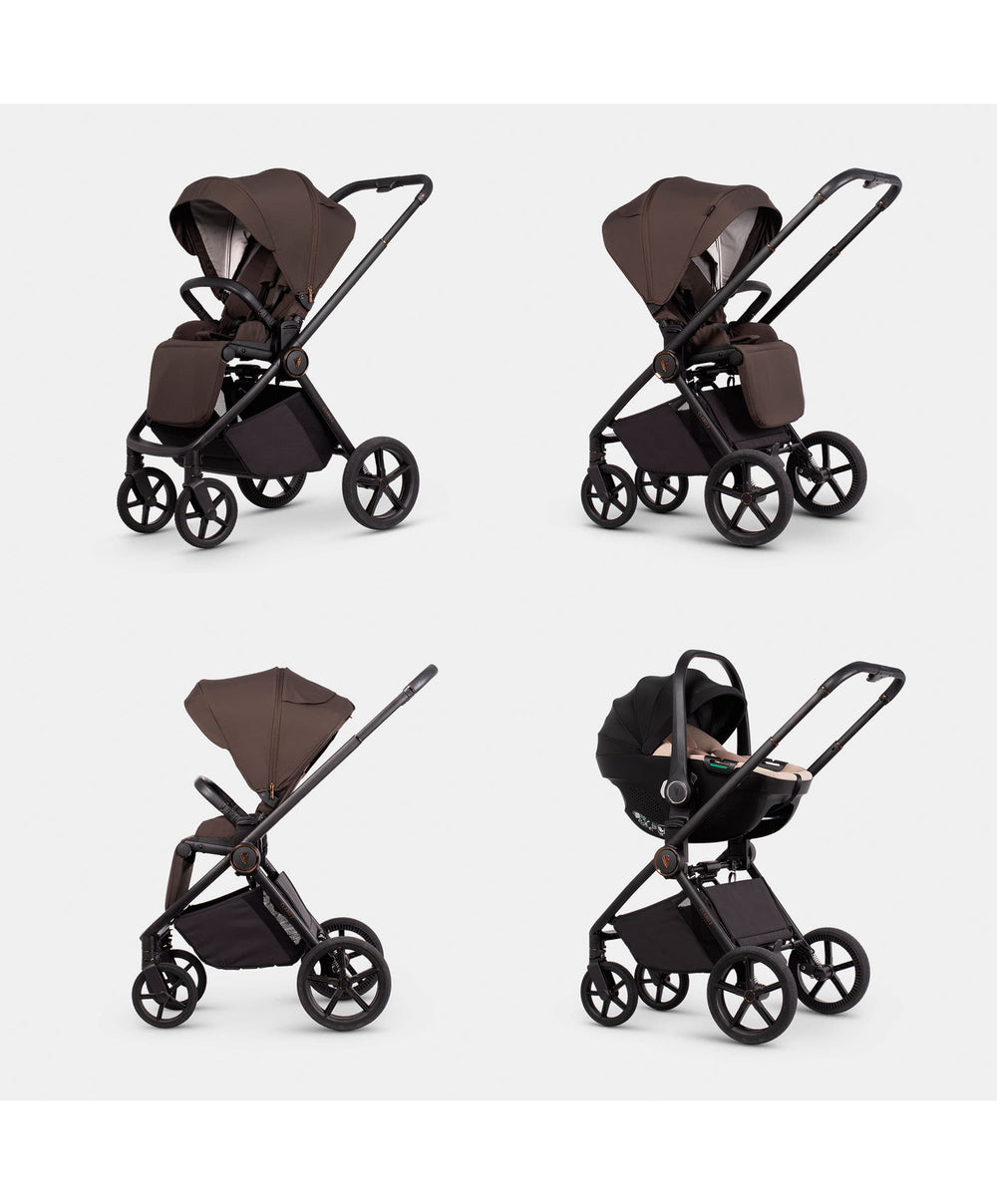 Venicci Pushchairs Venicci Claro 4in1 Luxury Pushchair Bundle Tiago 2 Car Seat (10 pieces) - Chocolate