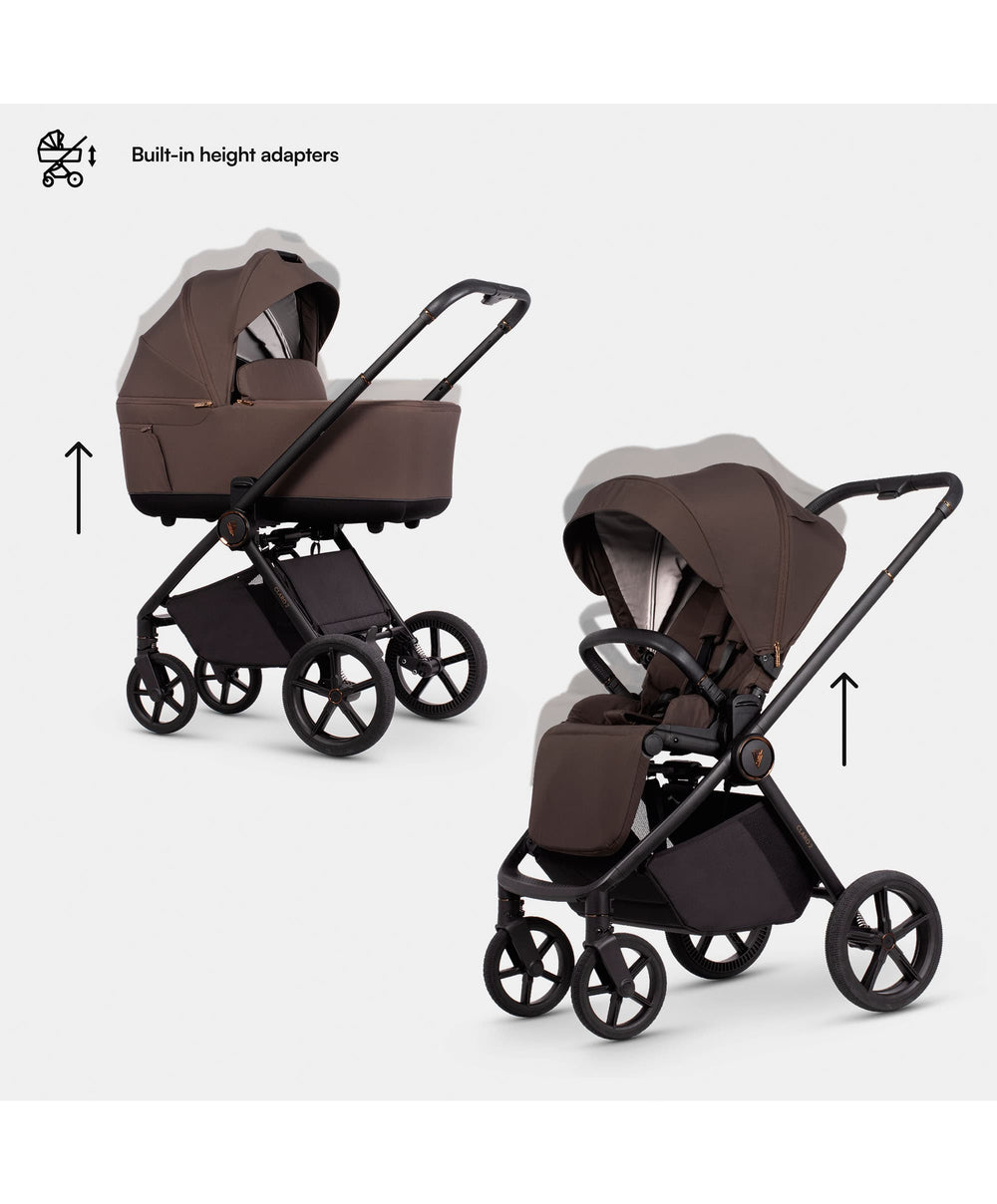 Venicci Pushchairs Venicci Claro 4in1 Luxury Pushchair Bundle Tiago 2 Car Seat (10 pieces) - Chocolate