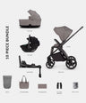 Venicci Pushchairs Venicci Claro 4in1 Luxury Pushchair Bundle with Tiago Car Seat (10 pieces) - Fog