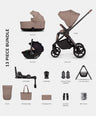 Venicci Pushchairs Venicci Claro2 4in1 Ultimate Pushchair Bundle (13 Pieces) - Almond