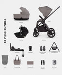 Venicci Pushchairs Venicci Claro2 4in1 Ultimate Pushchair Bundle (13 Pieces) - Fog