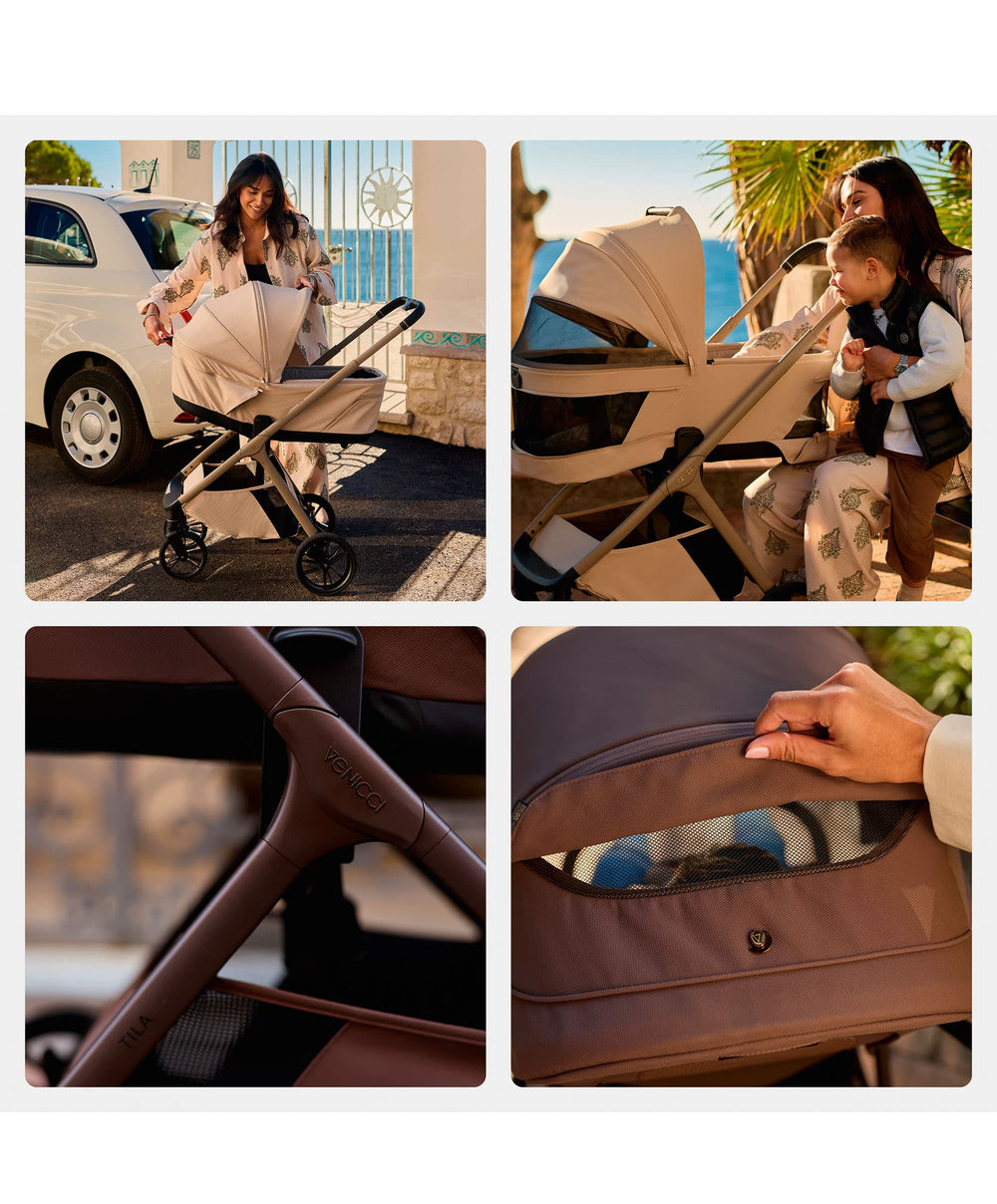 Venicci Pushchairs Venicci Tila 2in1 Essential Pushchair Bundle (11 Pieces) - Olive