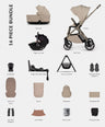 Venicci Pushchairs Venicci Tila 4in1 Ultimate Pushchair Bundle (16 Pieces) - Latte