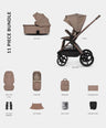 Venicci Pushchairs Venicci Upline3 2in1 Essential Pushchair Bundle (11 Piece) - Sand