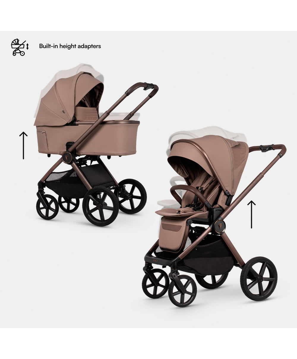 Venicci Pushchairs Venicci Upline3 4in1 Luxury Pushchair Bundle With Tiago 2 Car Seat (13 Pieces) - Sand